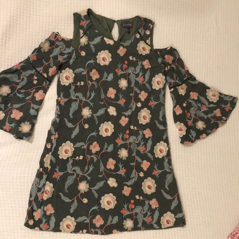 Green Embroidered Dress